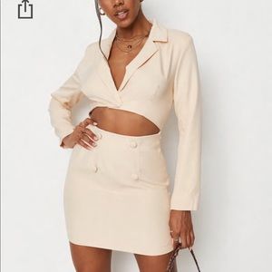 Missguided tailored cut out blazer dress NWT